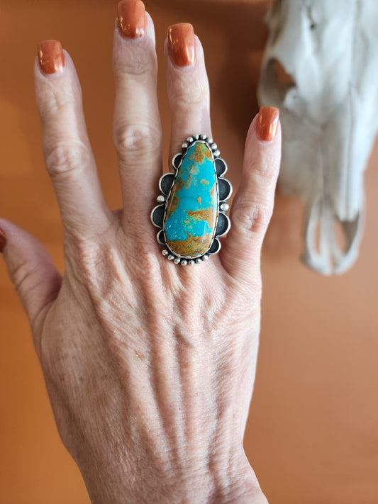 Kingman Turquoise Statement Ring