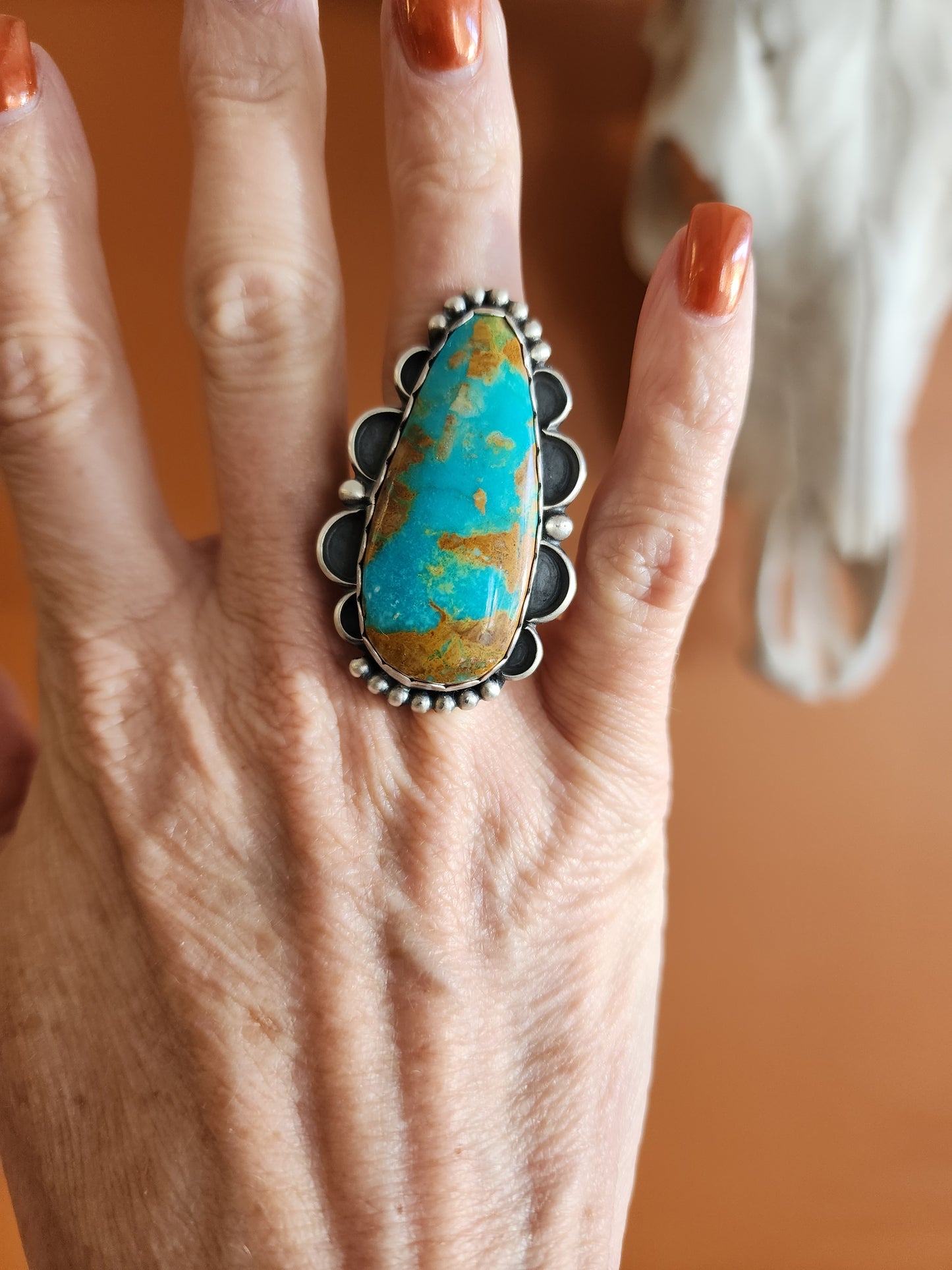 Kingman Turquoise Statement Ring