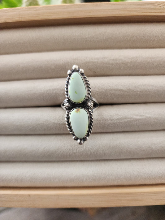 2-Stone Palomino Turquoise Ring