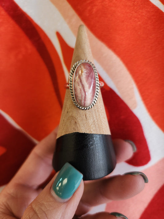 Navajo Rhodochrosite Oval Ring