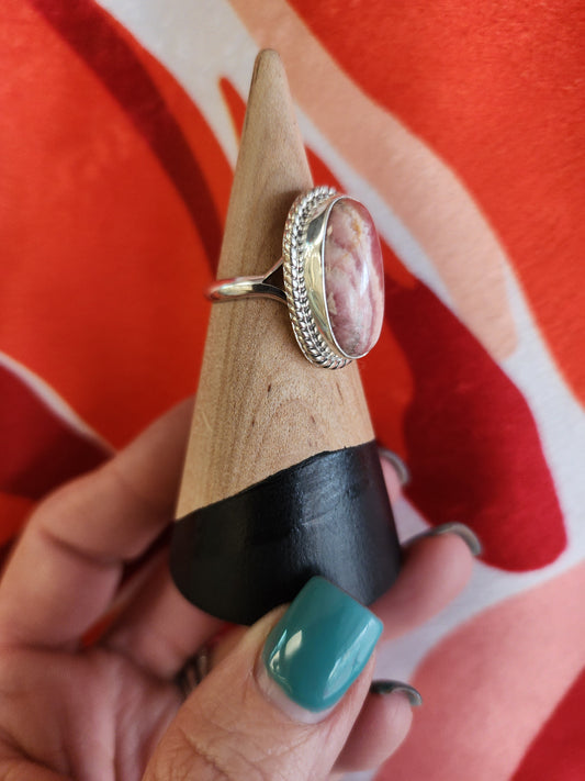 Navajo Rhodochrosite Oval Ring