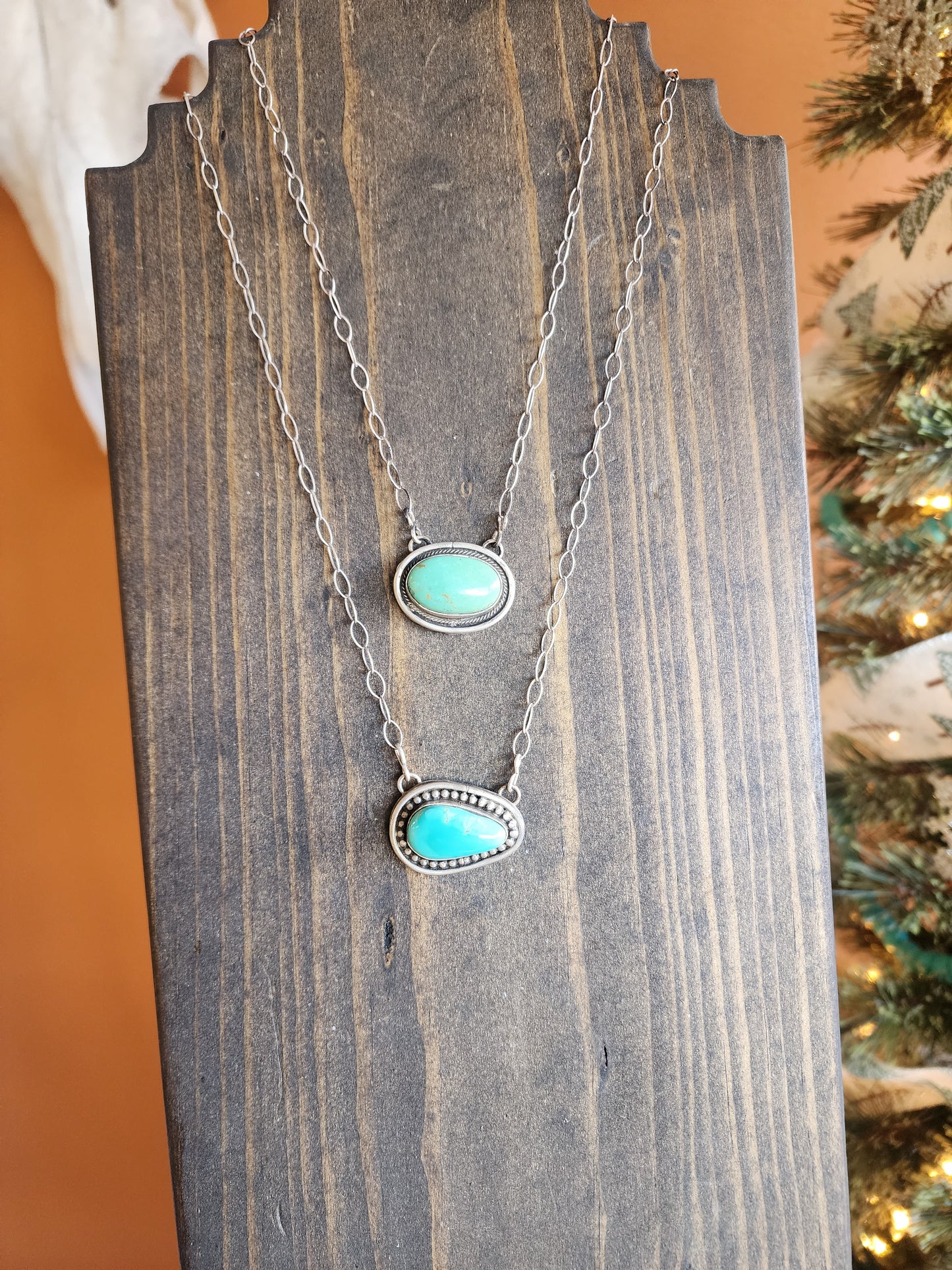 Kingman Turquoise Pendant Necklace - 20"