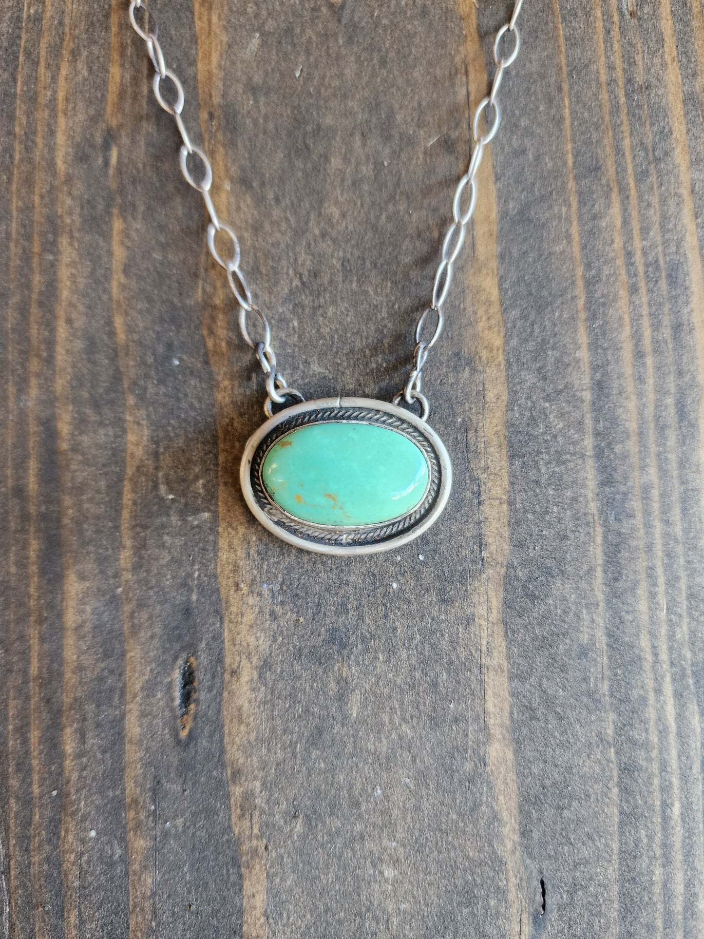 Kingman Turquoise Pendant Necklace - 20"