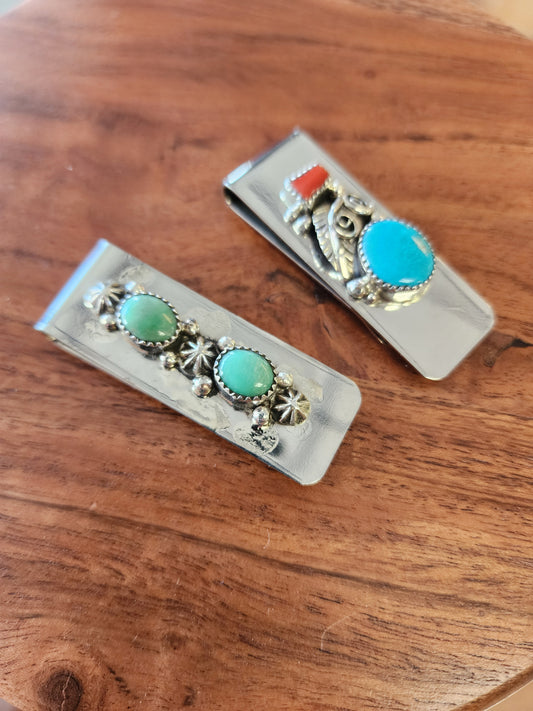 Sandra Parkett Kingman Turquoise Money Clip