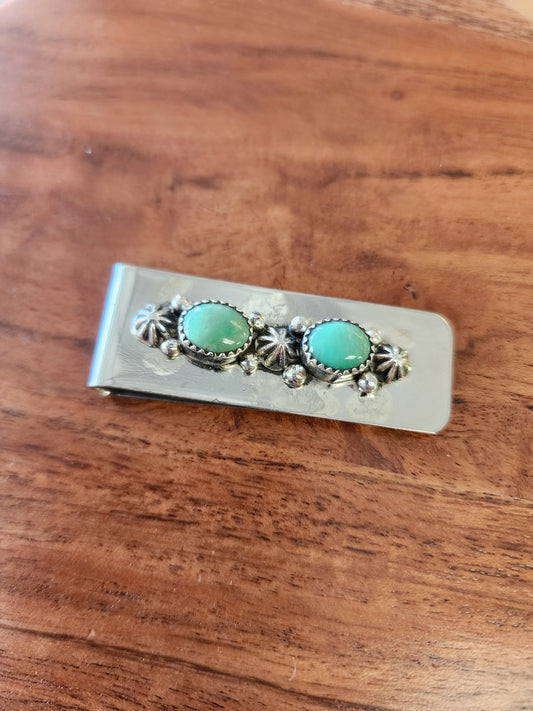 Sandra Parkett Kingman Turquoise Money Clip