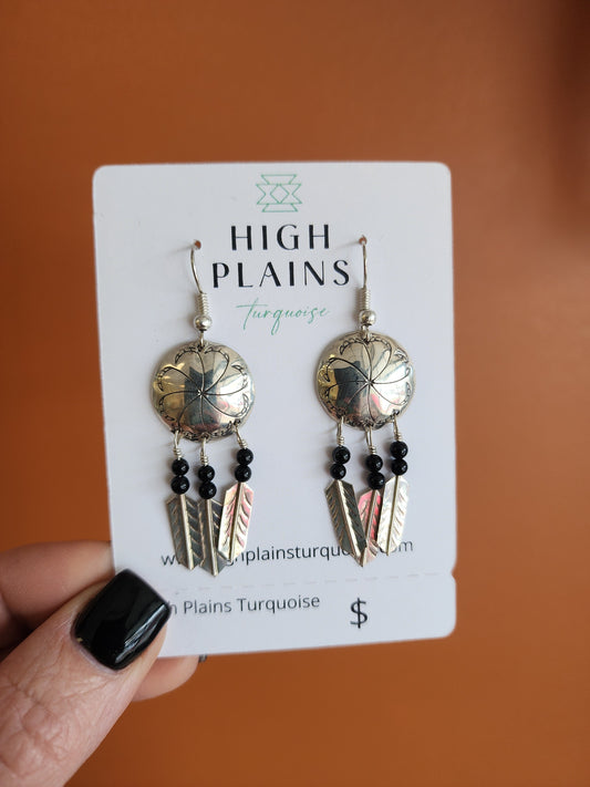 Jennifer Begay Sterling Silver Dreamcatcher Earrings