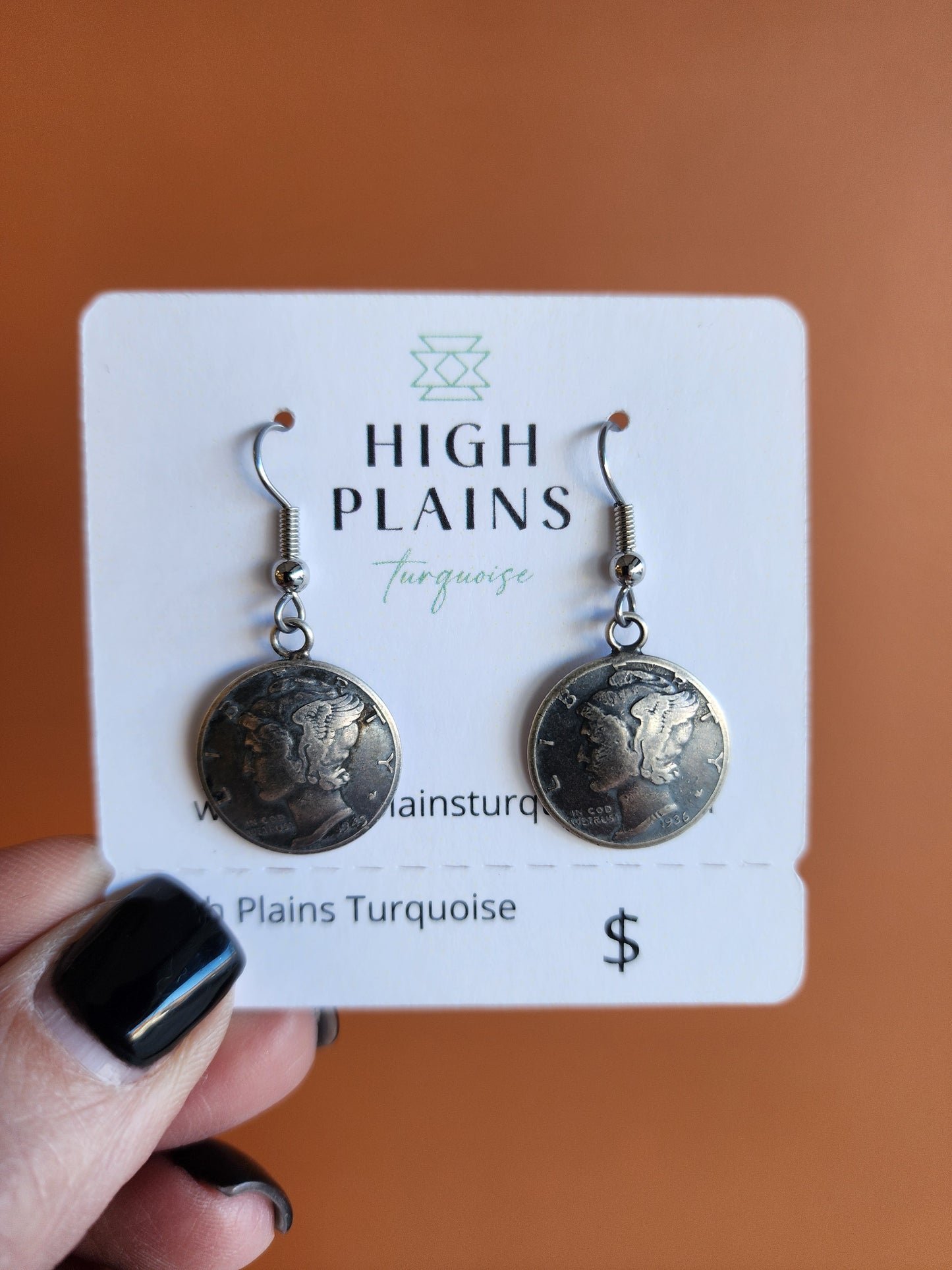 Liberty Dime Coin Earrings