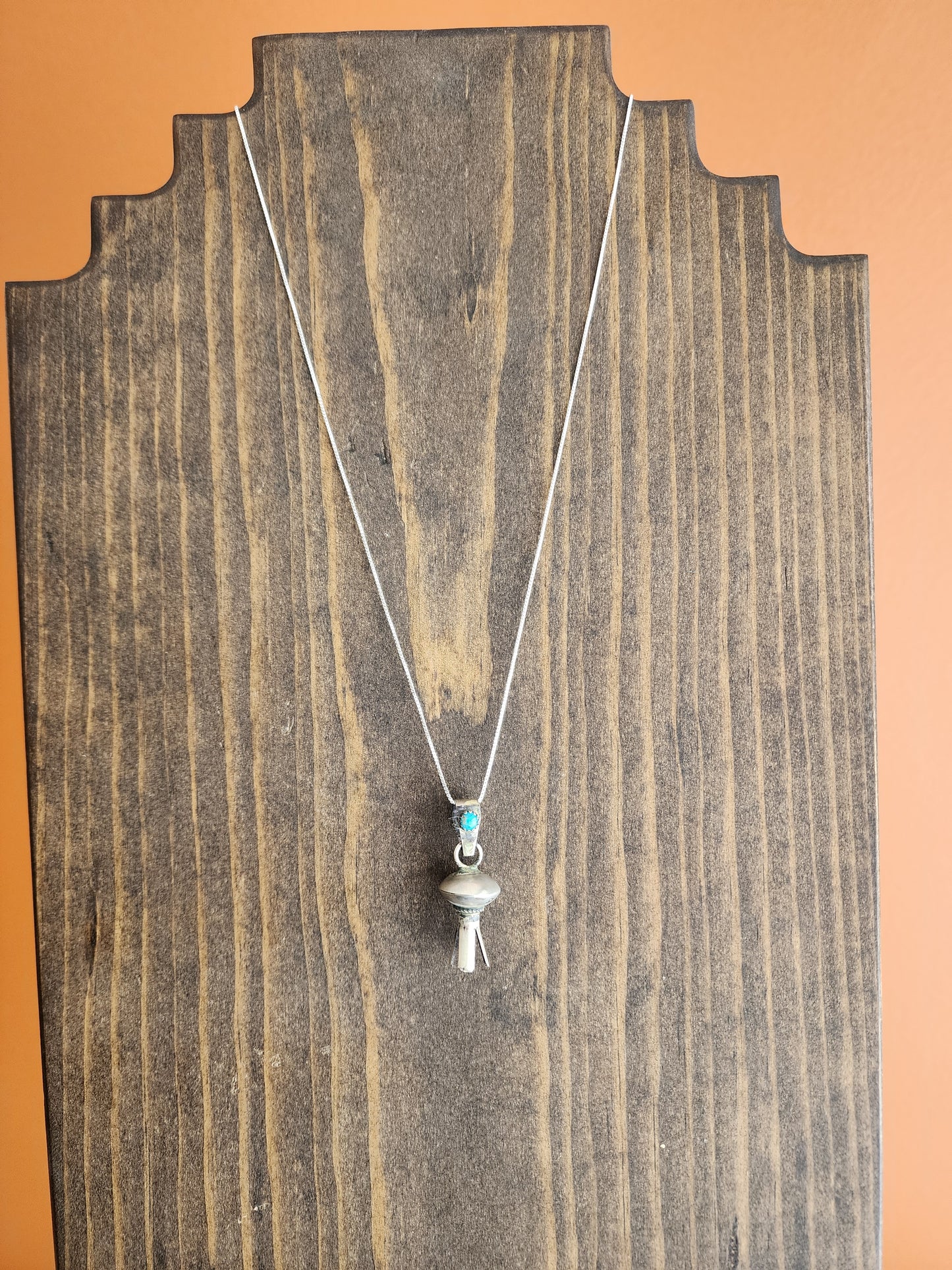 Monica Smith Squash Pendant Necklace with Turquoise accent