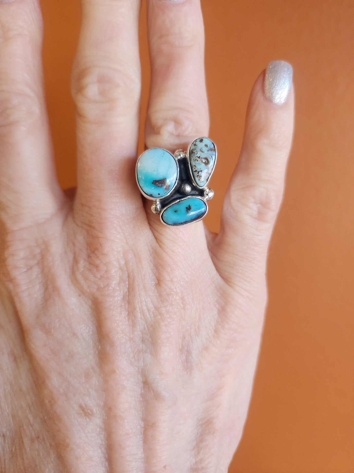 Golden Hills Turquoise 3-Stone Ring