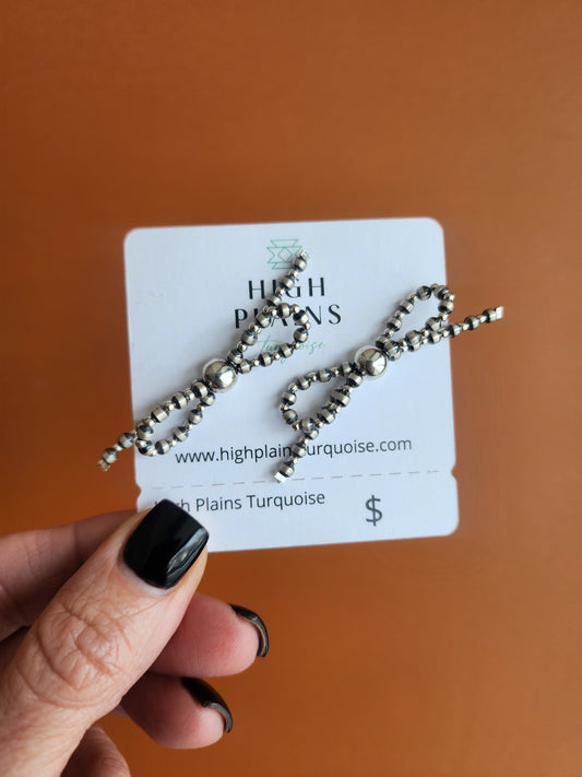 Sterling Silver Bowtie Earrings