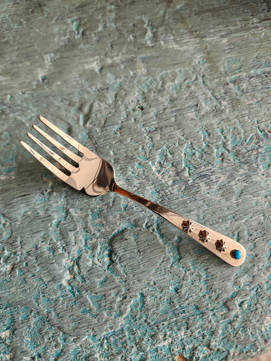 Baby Fork with Sleeping Beauty Turquoise accent