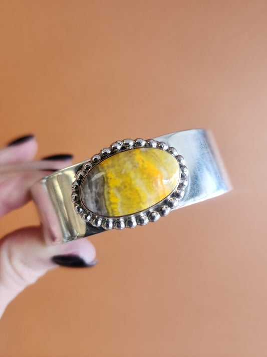 Randy Billie Bumblebee Jasper Sterling Silver Cuff Bracelet