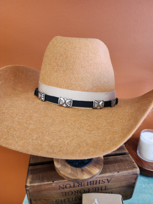 Navajo Sterling Silver Adjustable Concho Hat Band