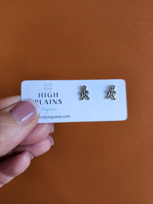 Sterling Silver Gingerbread Earrings