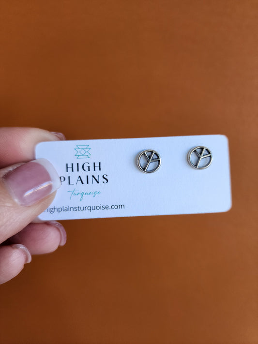 Sterling Silver Peace Earrings