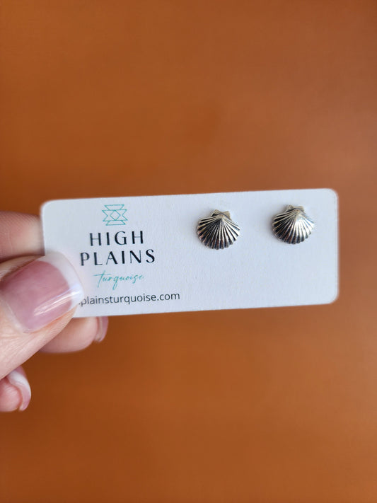 Sterling Silver Seashell Earrings