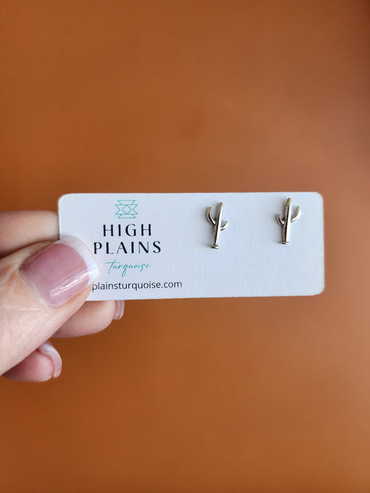 Sterling Silver Saguaro Cactus Earrings