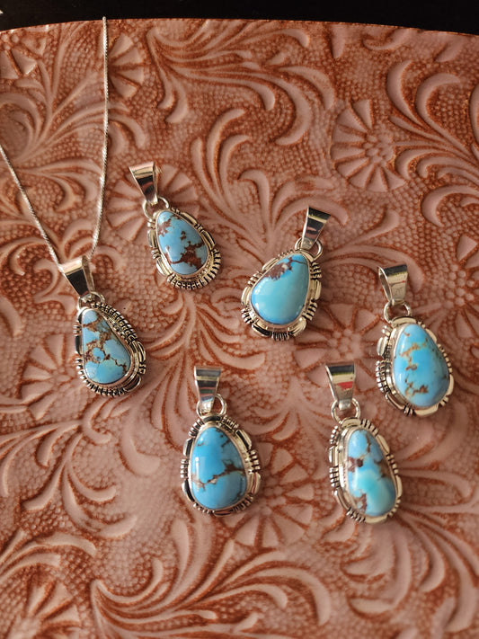 Golden Hills Turquoise Pendant Necklace