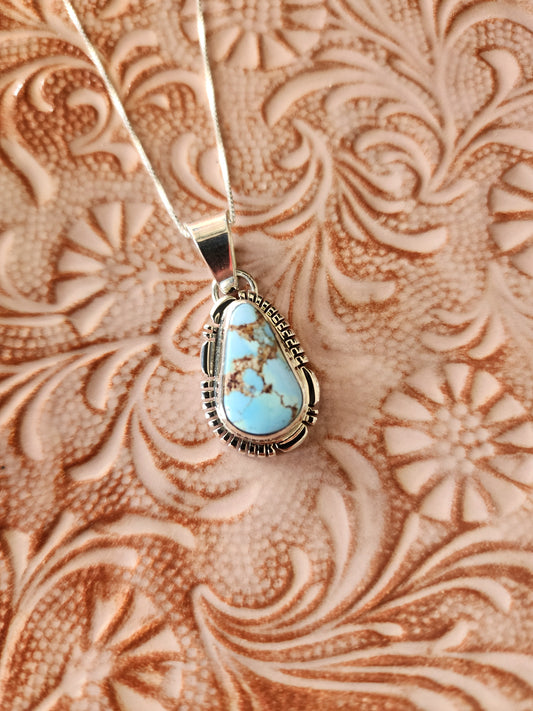 Golden Hills Turquoise Pendant Necklace