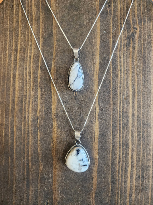 Classic White Buffalo Pendant Necklace