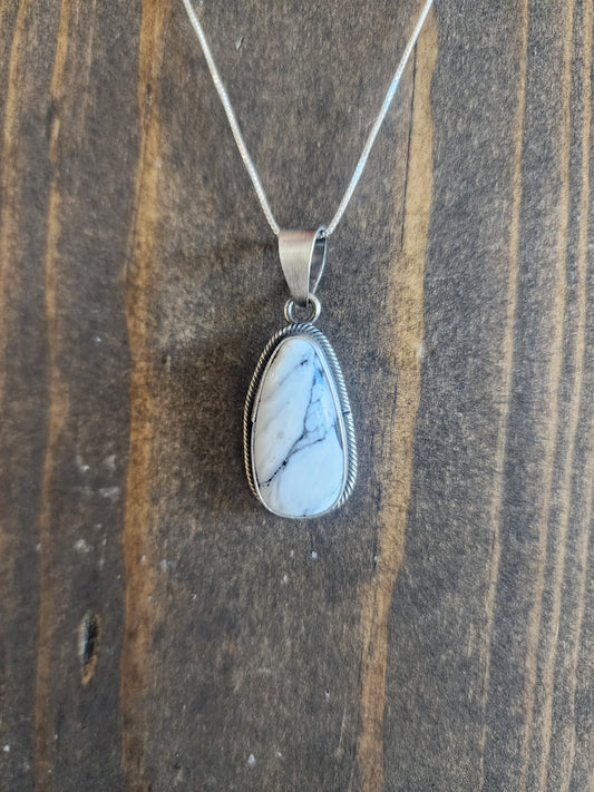 Classic White Buffalo Pendant Necklace