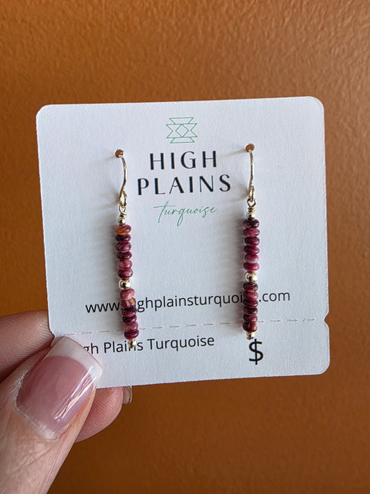 Purple Spiny Beaded Earrings