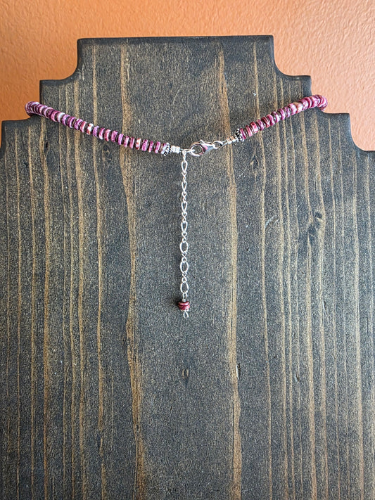 Purple Spiny Rondelle Beaded Necklace