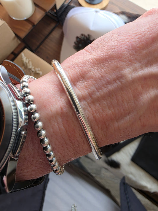 4mm Tahe Sterling Silver Cuff Bracelet