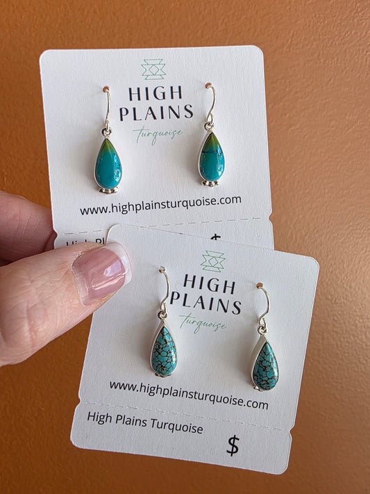 Elsie Armstrong Turquoise Teardrop Earrings