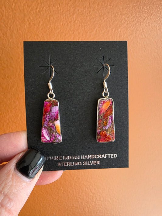 Santo Domingo Pink Dahlia Slabs with Sterling Silver Bezel
