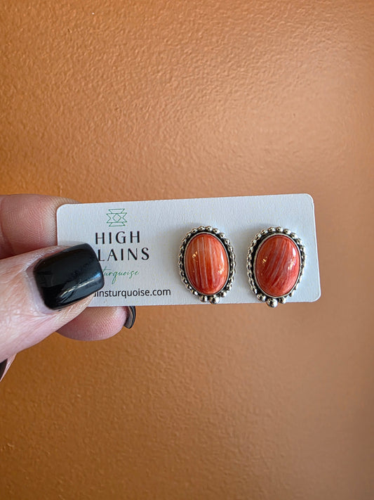 Spiny Studs with Sterling Dot Accent