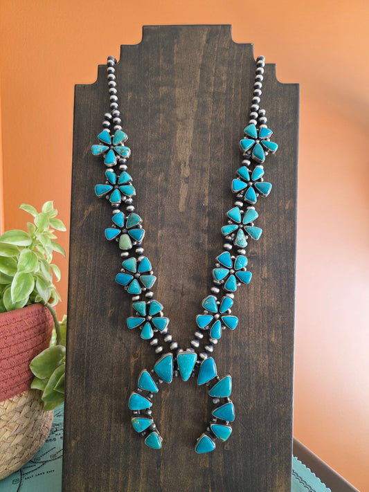 Ella Peter Carico Lake Squash Blossom Necklace