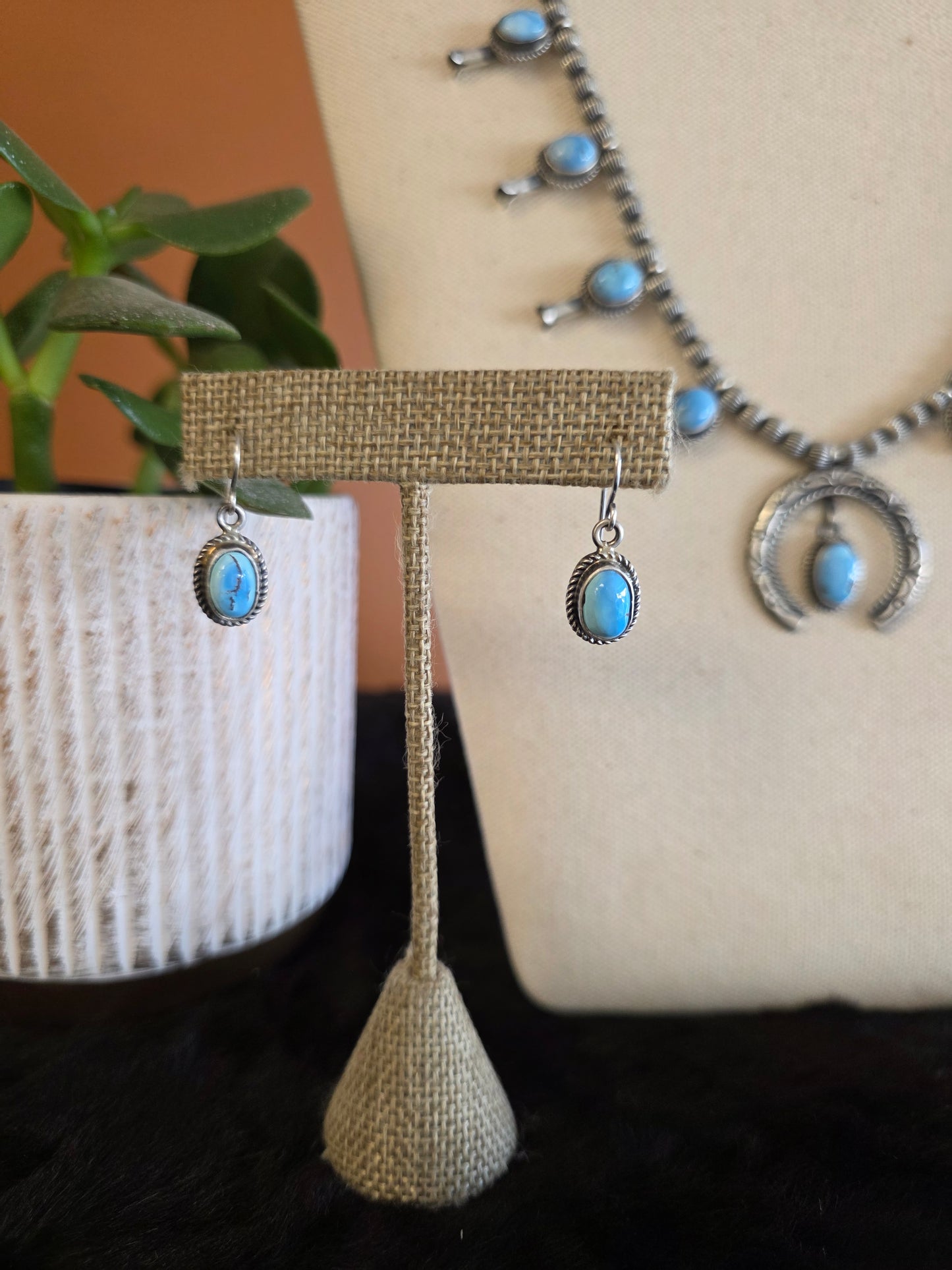 Golden Hills Turquoise Squash Blossom Necklace Set