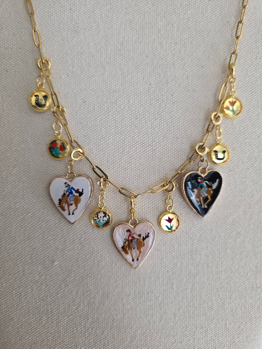 Hand Painted Round Charm (various styles available)