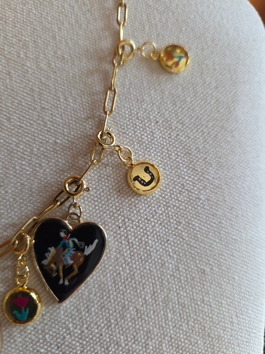 Hand Painted Mini Round Charm (various styles available)