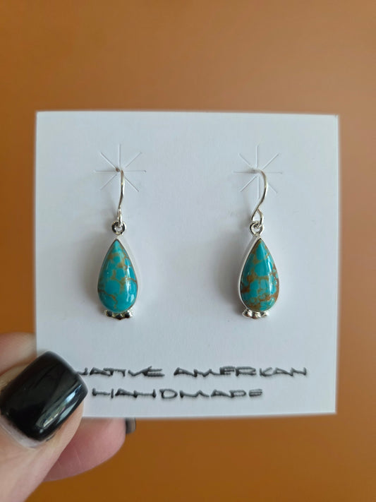 Elsie Armstrong Petite Turquoise Teardrop Earrings
