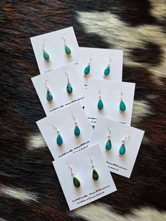 Elsie Armstrong Petite Turquoise Teardrop Earrings