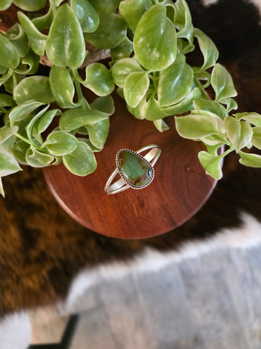 Royston Turquoise Teardrop Cuff Bracelet