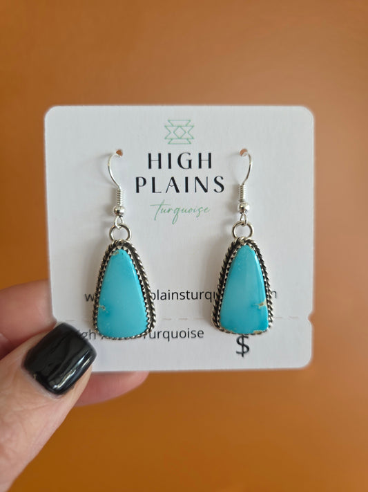 Sonoran Gold Turquoise Triangular Earrings