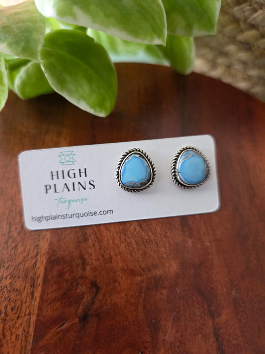 Golden Hills Turquoise Triangular Studs