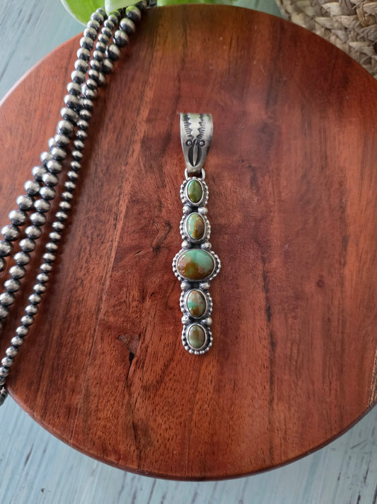 5-Stone Royston Turquoise Pendant