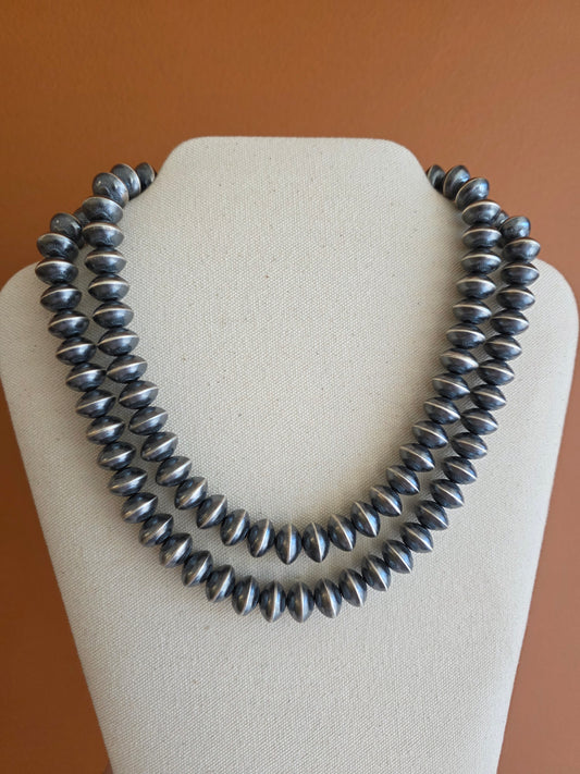 13mm Handmade Hand Stamped Navajo Pearls