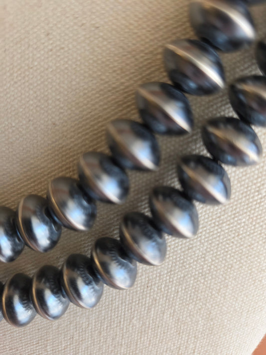 13mm Handmade Hand Stamped Navajo Pearls