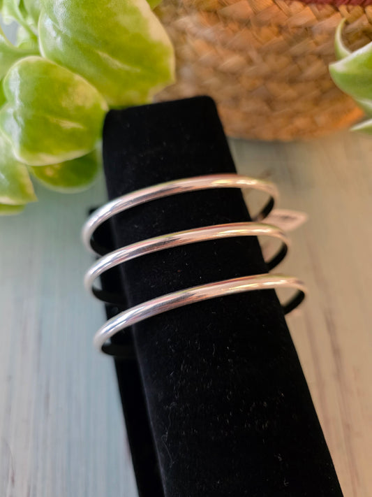 4mm Tahe Sterling Silver Cuff Bracelet