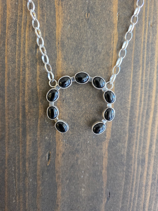 9-Stone Black Onyx Naja Necklace