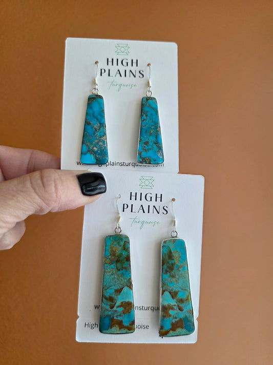 Santo Domingo Turquoise Slab Earrings