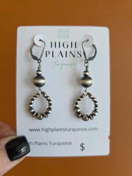 Santo Domingo Long Multi Bead Mini Hoop Earrings