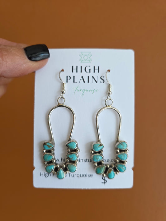 Geraldine James Kingman Turquoise Teardrop Earrings