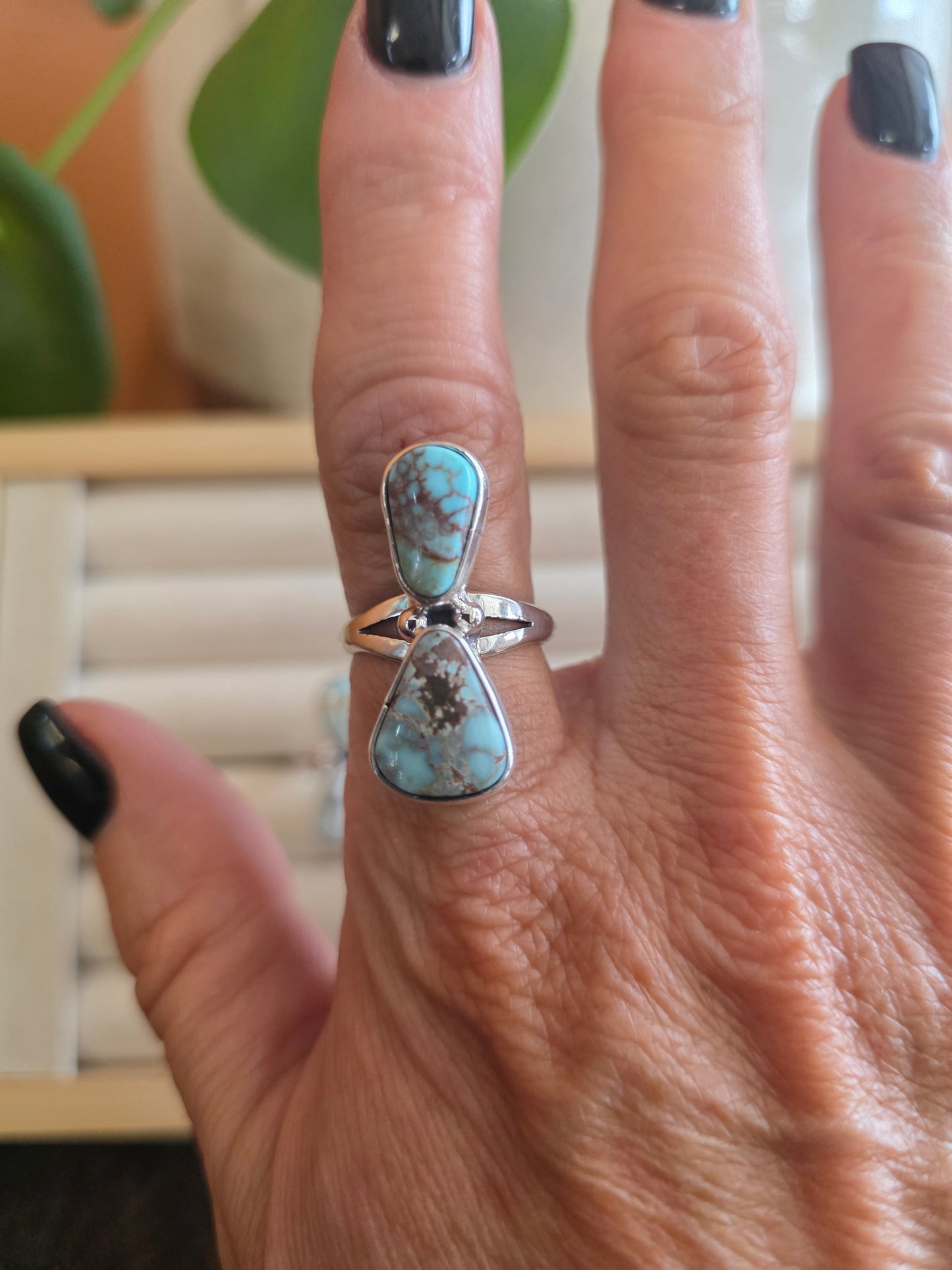 Double Stone Dry Creek Turquoise Ring