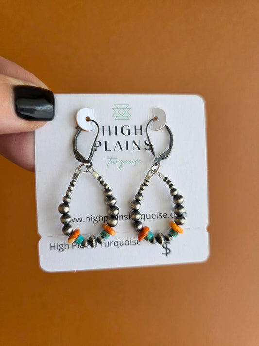 Santo Domingo 2-4mm Sterling Multi Stone Mini Hoop Earrings